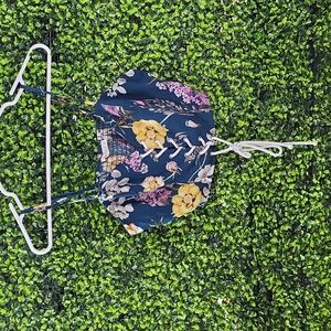 Illa Illa Floral Croptop Blue Yellow Violet Size Large